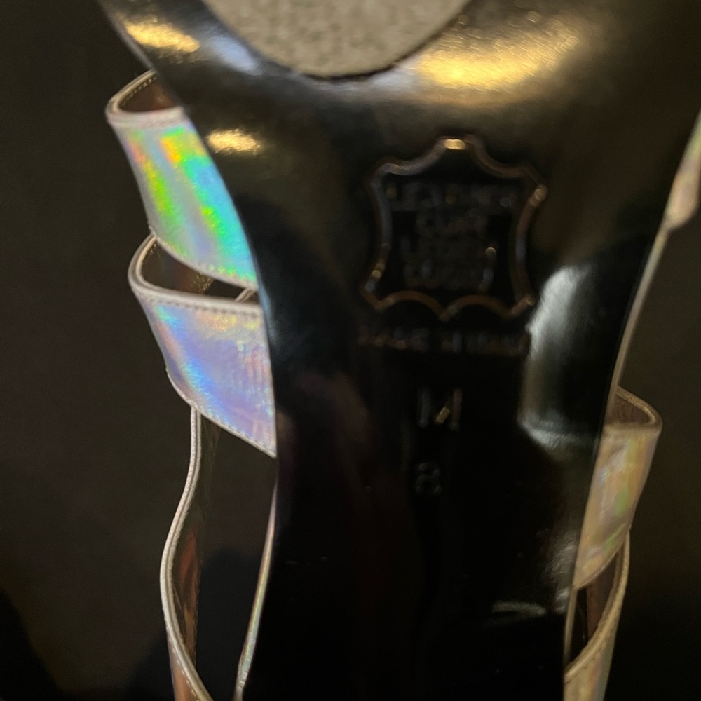 Rossimoda iridescent silver sandal - Picture 5 of 6